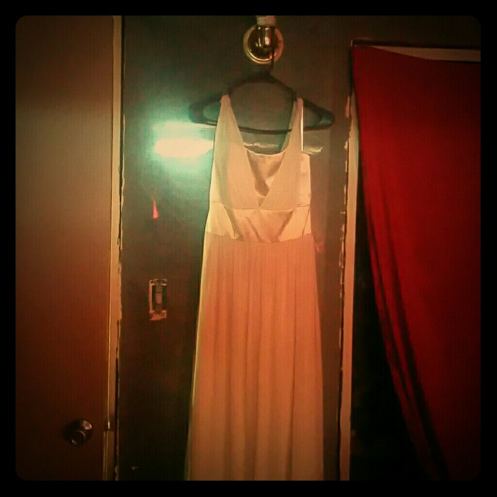 Creme colored long formal dress